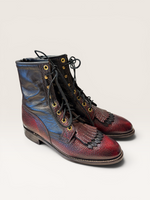 Load image into Gallery viewer, Justin Burgundy + Black Shoes, 6
