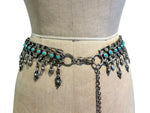 Load image into Gallery viewer, Silver + Turquoise Belt, OSFM
