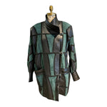 Load image into Gallery viewer, Yves Saint Laurent Green+Black Leather Jacket, Medium/Large
