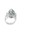 Load image into Gallery viewer, Mystic Topaz and CZ Ring set in Sterling Silver
