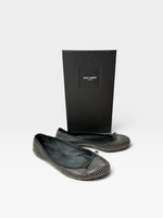 Load image into Gallery viewer, Saint Laurent Black Flats, 38
