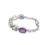 Load image into Gallery viewer, Peridot, Amethyst, Topoaz and Citrine Bracelet set in Sterling Silver
