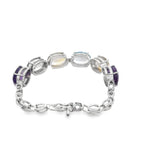 Load image into Gallery viewer, Peridot, Amethyst, Topoaz and Citrine Bracelet set in Sterling Silver
