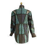 Load image into Gallery viewer, Yves Saint Laurent Green+Black Leather Jacket, Medium/Large
