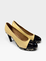Load image into Gallery viewer, Dries Van Noten Yellow + Black Heels, 40
