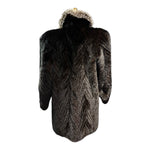 Load image into Gallery viewer, Dunwoody Brown+Grey Fur Coat, Large
