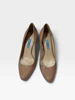 Load image into Gallery viewer, Prada Nude Heels AS IS, 36.5
