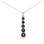 Load image into Gallery viewer, 2.5 Carat Polki Diamond Necklace set in Sterling Silver on 17.5 inch Sterling Silver Chain

