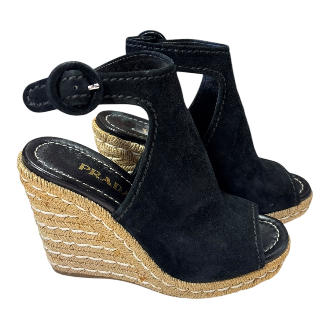 Prada Black + Biege Shoes, 37.5