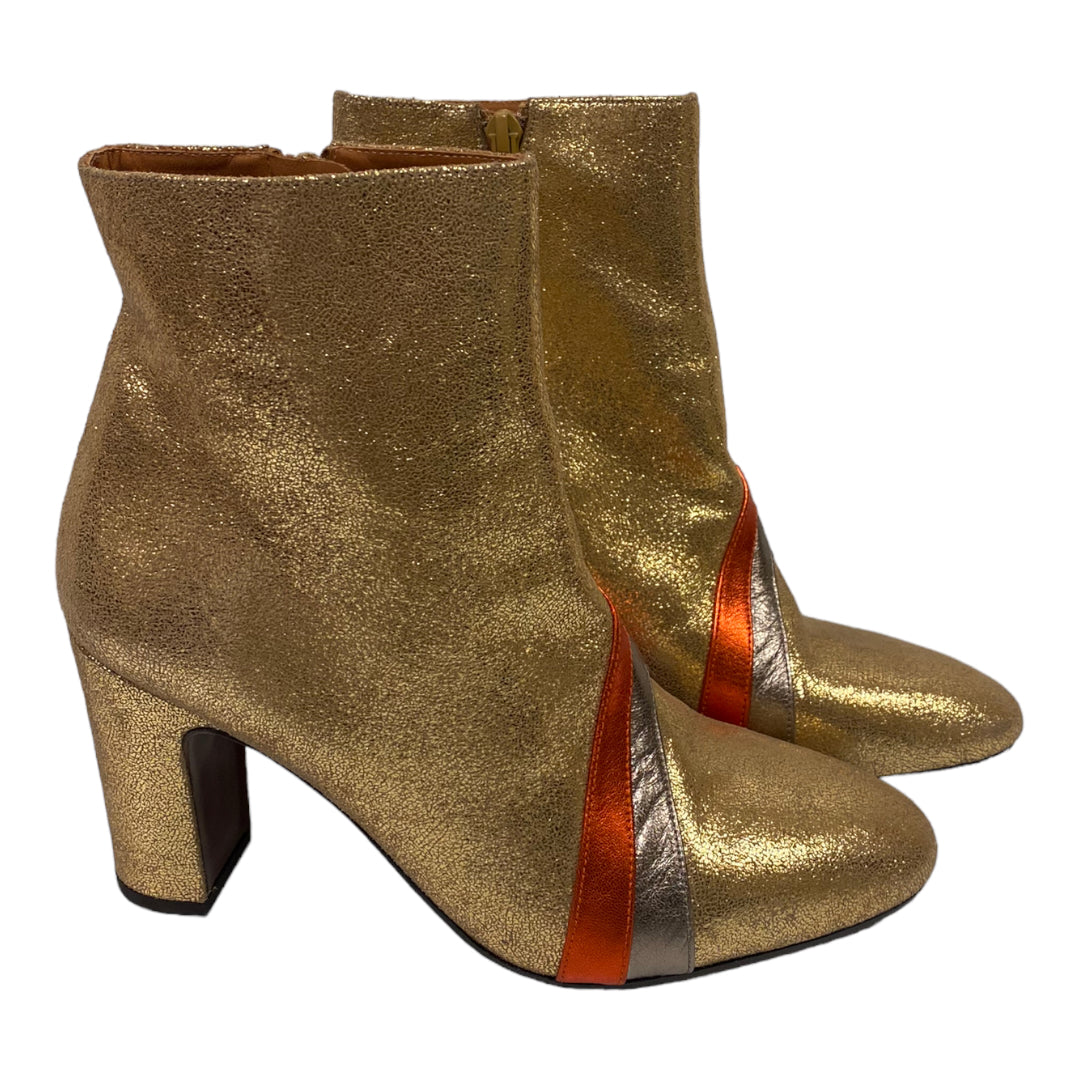 Chie Mihara Gold+Orange+Bronze Boots, 39