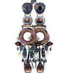 Load image into Gallery viewer, Ayala Bar Black/Orange/Purple Earrings
