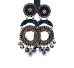 Load image into Gallery viewer, Ayala Bar Grey + Navy Earrings
