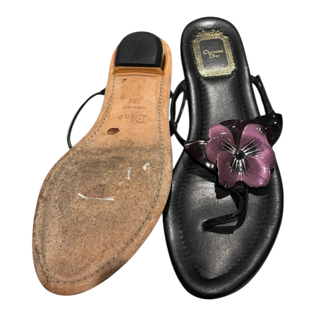 Christian Dior Black Sandals, 38.5