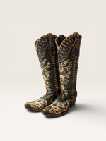 Load image into Gallery viewer, Double D Ranch Floral Booties, 37
