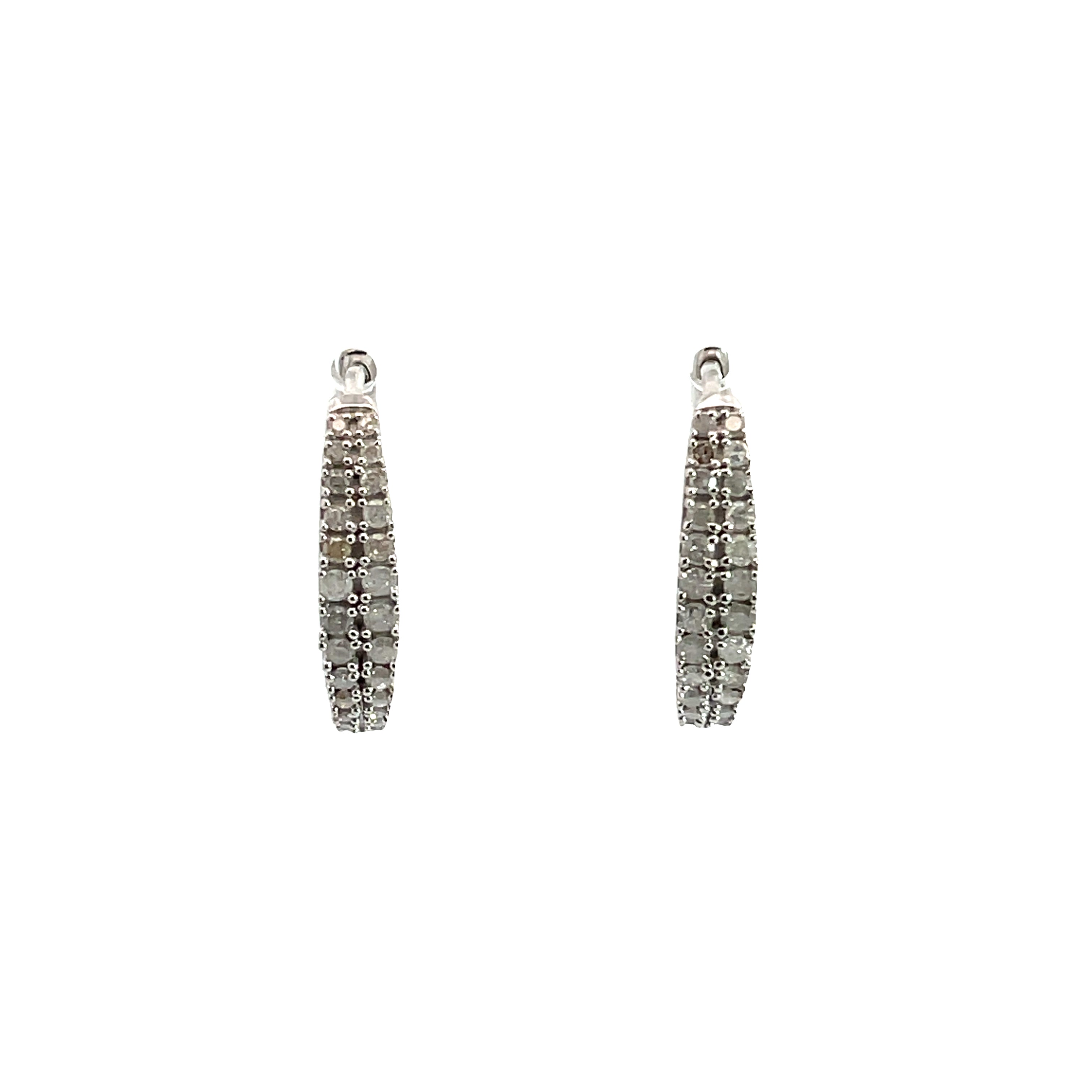 .5 Carats Diamond Earrings set in Sterling Silver