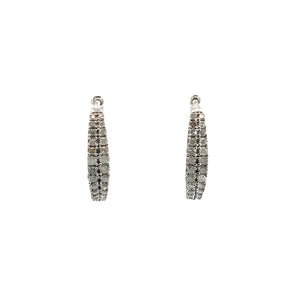 .5 Carats Diamond Earrings set in Sterling Silver