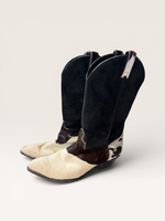 Load image into Gallery viewer, Black +Cream Boots, 10
