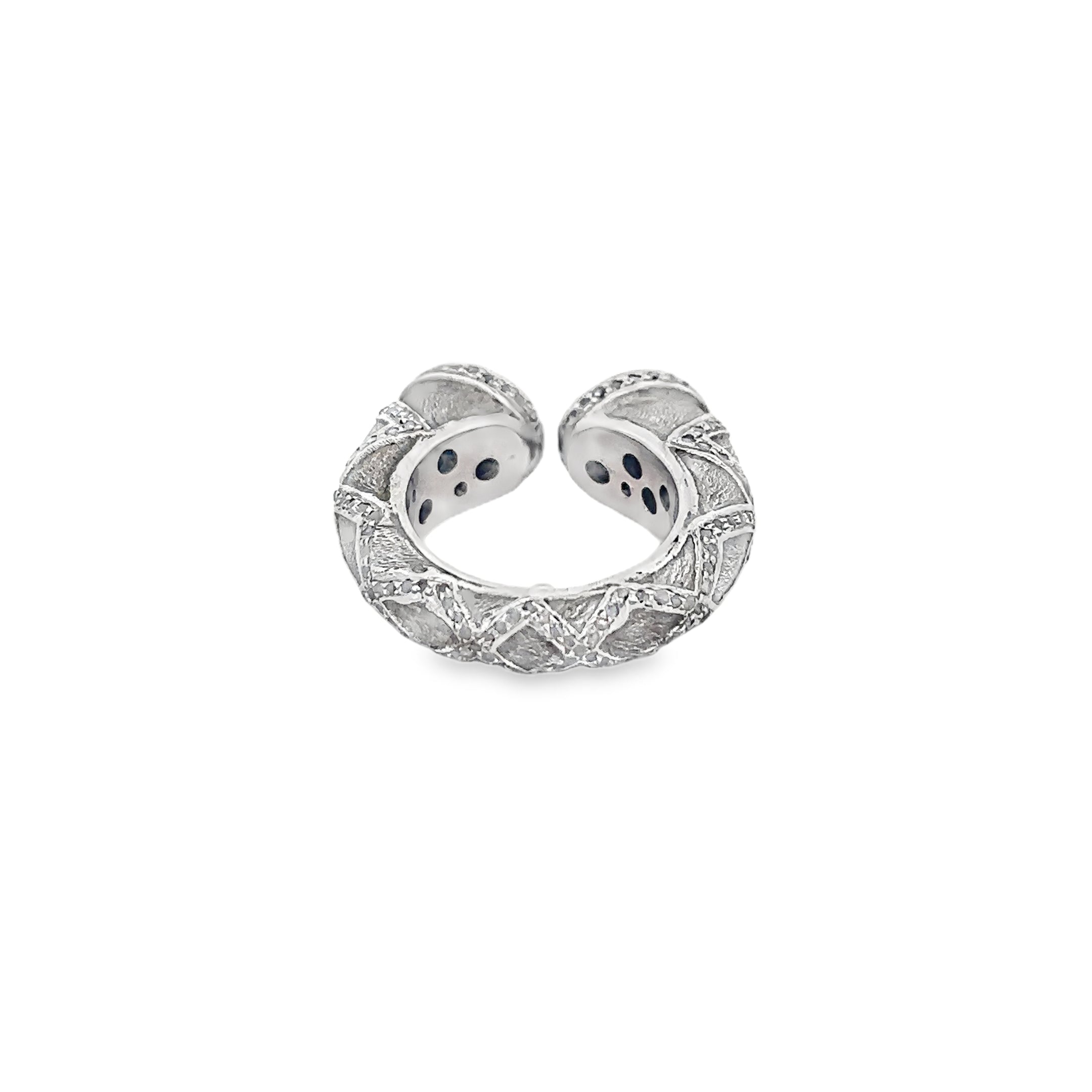 Polki Diamond ring set in Sterling Silver