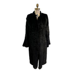 Load image into Gallery viewer, FLAG Black Fur Coat with Matching Scarf, Medium/Large
