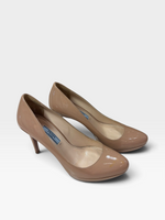 Load image into Gallery viewer, Prada Nude Heels AS IS, 36.5

