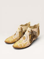 Load image into Gallery viewer, Gold + Cream Boots, 9.5
