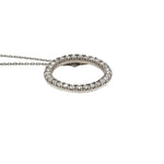 Load image into Gallery viewer, 3/4 Carat Diamond and Sterling Silver Pendant on 18 inch Sterling Chain
