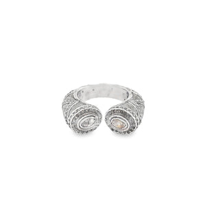 Polki Diamond ring set in Sterling Silver