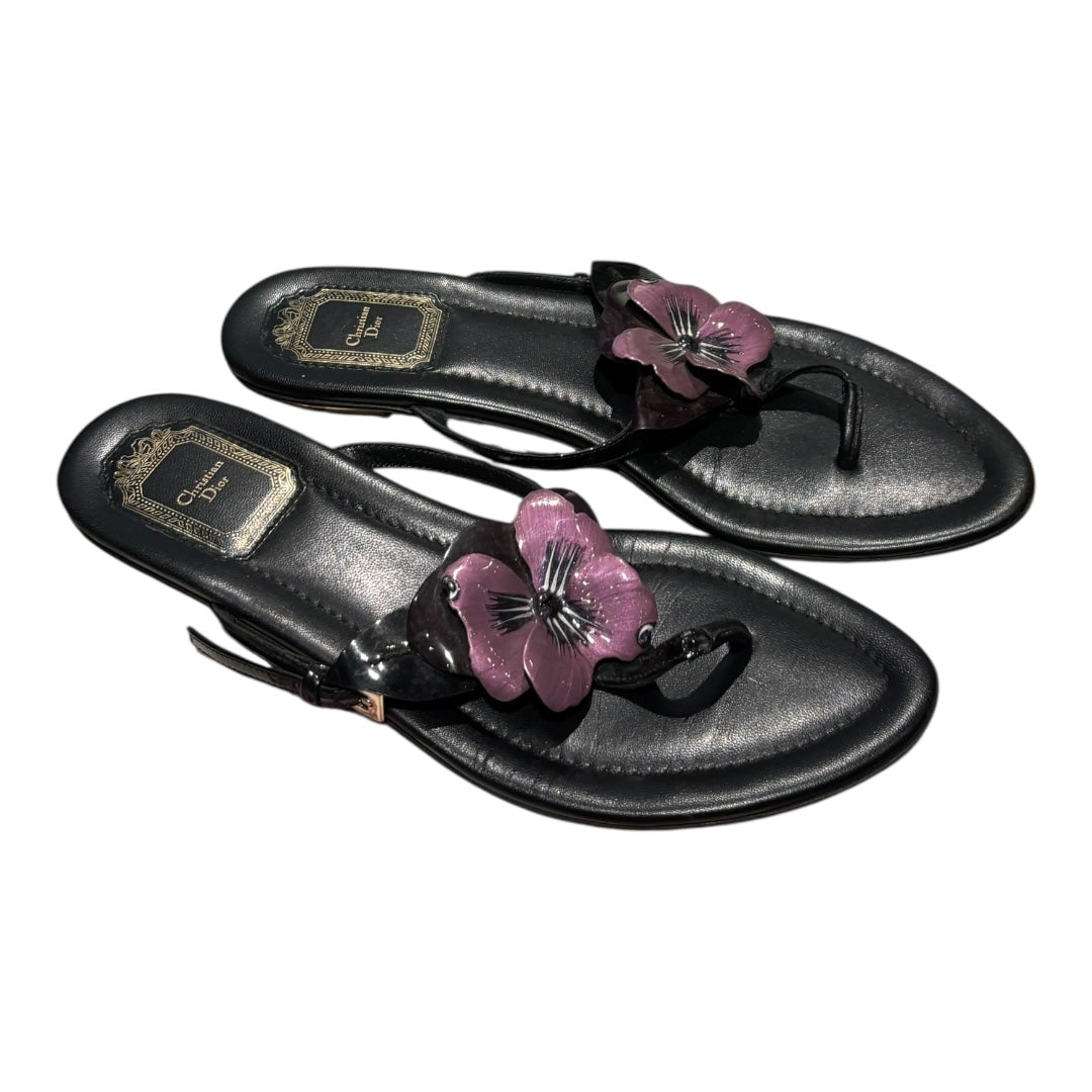 Christian Dior Black Sandals, 38.5