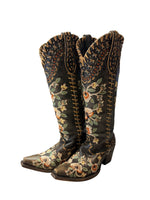 Load image into Gallery viewer, Double D Ranch Floral Booties, 37
