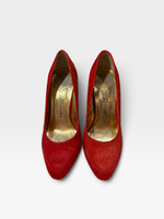 Load image into Gallery viewer, Ted Baker Orange Heels, 57.5
