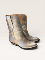 Load image into Gallery viewer, Steve Madden Sliver Boots, 8.5
