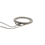 Load image into Gallery viewer, 3/4 Carat Diamond and Sterling Silver Pendant on 18 inch Sterling Chain
