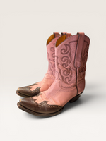 Load image into Gallery viewer, Old Gringo Pink+Brown Cowboy Boots, 10
