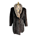 Load image into Gallery viewer, Dunwoody Brown+Grey Fur Coat, Large

