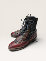 Load image into Gallery viewer, Justin Burgundy + Black Shoes, 6
