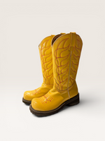 Load image into Gallery viewer, John Fluevog Yellow Cowboy Boots, 6
