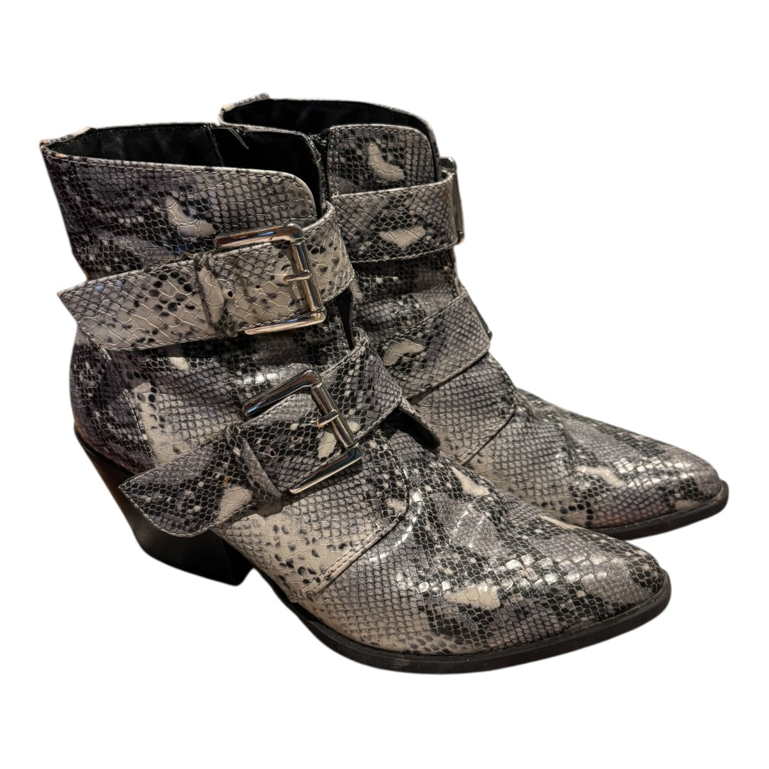Espirt Grey Booties, 7.5