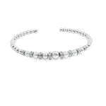 Load image into Gallery viewer, Sterling Silver and Diamond Bead Cuff
