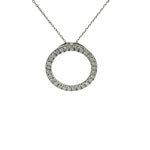 Load image into Gallery viewer, 3/4 Carat Diamond and Sterling Silver Pendant on 18 inch Sterling Chain
