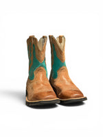 Load image into Gallery viewer, Fatbaby Brown + Green Boots, 7.5
