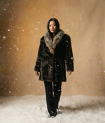 Load image into Gallery viewer, Dunwoody Brown+Grey Fur Coat, Large
