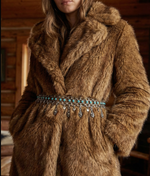 Load image into Gallery viewer, Silver + Turquoise Belt, OSFM
