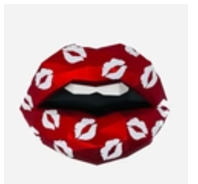 Pucker Up Paper Lips Red +White 10" paper lips, 10"