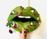 Pucker Up Paper Lips Green 10" paper lips, 10"