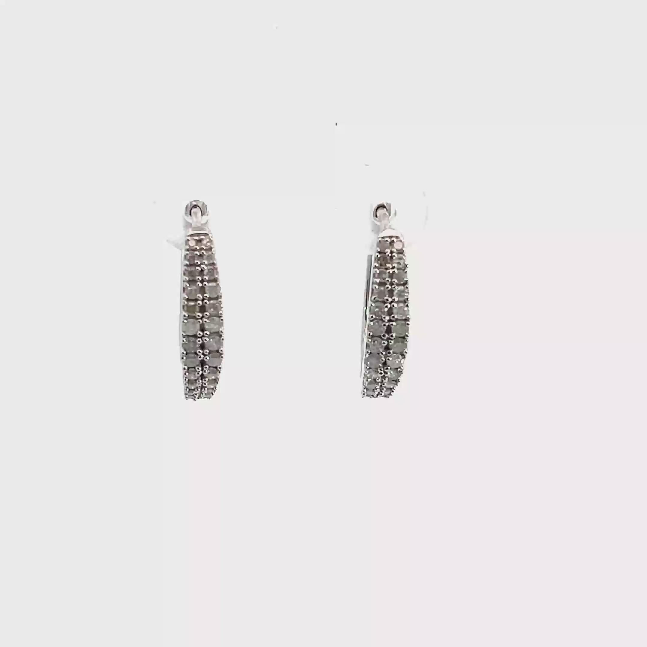 .5 Carats Diamond Earrings set in Sterling Silver