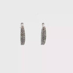 Load and play video in Gallery viewer, .5 Carats Diamond Earrings set in Sterling Silver
