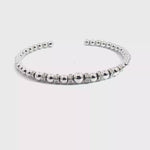 Load and play video in Gallery viewer, Sterling Silver and Diamond Bead Cuff
