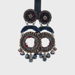 Load and play video in Gallery viewer, Ayala Bar Grey + Navy Earrings
