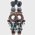 Load and play video in Gallery viewer, Ayala Bar Black/Orange/Purple Earrings
